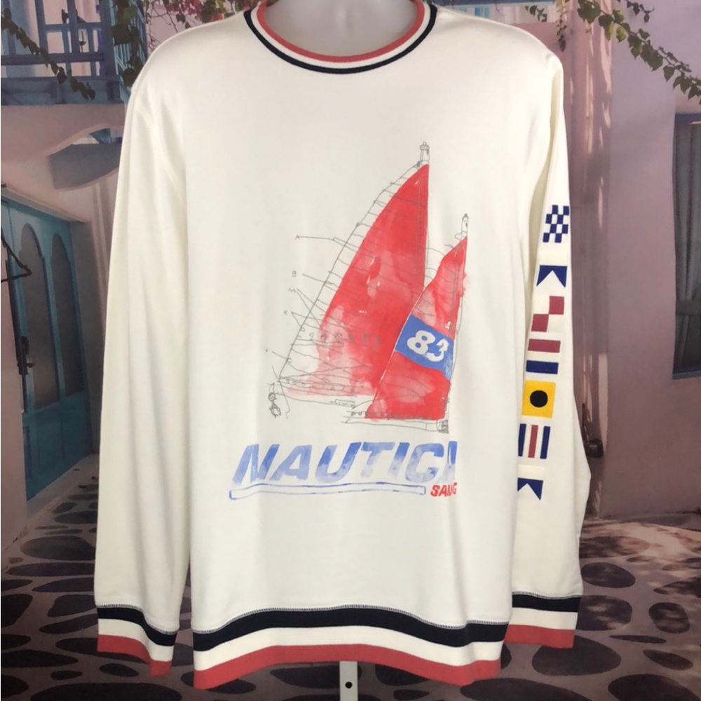 ✨NWT Nautica Artist Series Sailing Graphic Sweatshirt